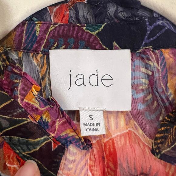 Johnny Was Octavia Blouse Etta’s Garden 100% silk Sheer Floral Small - Picture 6 of 14